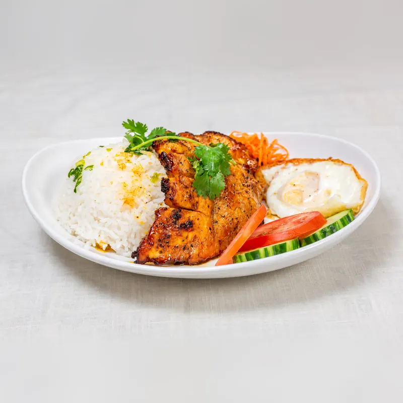 Grilled Chicken Rice · Cơm Gà Nướng
